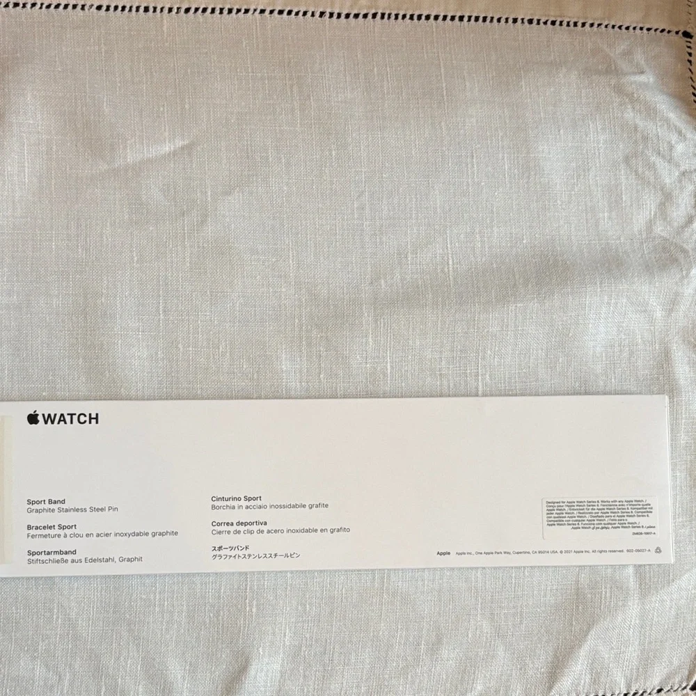 Apple Black Silicone Watch Band - Compatible Smartwatch Strap
